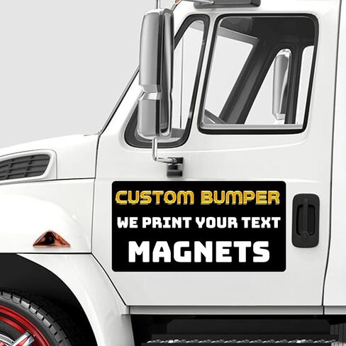 صمم مغناطيسك المخصص ❚ مصد مغناطيسي مخصص ❚ خيارات أحجام متعددة ❚ سيارة شاحنة فان ❚ مغناطيس نصي قابل للتخصيص ❚ اختر الخط الخاص بك / اختر اللون الذي يناسبك ❚ نقوم بطباعة جميع المنتجات المصنوعة في الولايات المتحدة الأمريكية in Kuwait