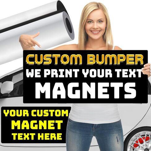 صمم مغناطيسك المخصص ❚ مصد مغناطيسي مخصص ❚ خيارات أحجام متعددة ❚ سيارة شاحنة فان ❚ مغناطيس نصي قابل للتخصيص ❚ اختر الخط الخاص بك / اختر اللون الذي يناسبك ❚ نقوم بطباعة جميع المنتجات المصنوعة في الولايات المتحدة الأمريكية in Kuwait