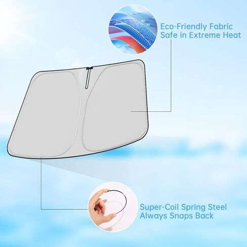 الزجاج الأمامي الشمس الظل مخصص صالح 2015-2024 سوبارو المناطق النائية يغطي النوافذ 2025 سوبارو المناطق النائية الملحقات طوي الشمس الظل الشمس قناع الأشعة فوق البنفسجية كتل الأشعة in Kuwait