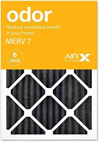 فلتر هواء AIRx ODOR 16x25x1 MERV 8 مصنوع من الكربون - صنع في الولايات المتحدة الأمريكية - صندوق مكون من 6 قطع in Kuwait