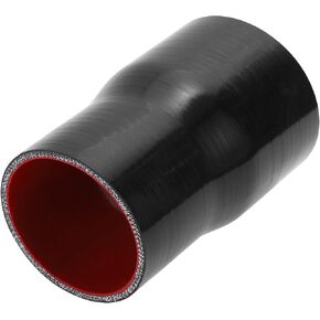ACROPIX ID 3 to 3.5 Inch Silicone Reducer Straight Coupler Hose 152mm 6" Length 5mm Thickness Universal 4-Ply Reinforced Intercooler Intake Piping Tube Black 76mm-89mm in Kuwait