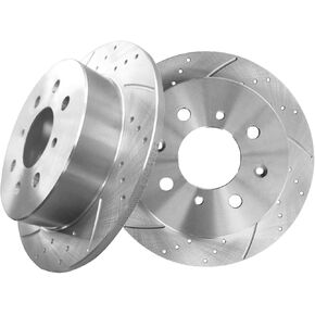 PM Auto Rear 239mm Drilled Slotted Brake Disc Rotors Replacement For 1992-1995 1999 2000 Honda Civic in Saudi Arabia
