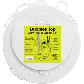 Marine Metal L-5 Bubbles Top 5 Gallon, Universal Lid W/Tabs, White in Kuwait