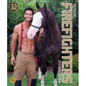 Australian Firefighters Calendar 2026 – Sexy Firefighters with Horse – Charity Support, Wall Calendar, Ideal Gift, Horse Lovers & Firefighter Fans in Saudi Arabia