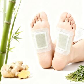 Deep Cleansing Foot Pads, 50 Count Pack with Ginger Oil for Lymphatic Drainage, Stress Relief, Deep Cleansing and Sleep Support in Saudi Arabia