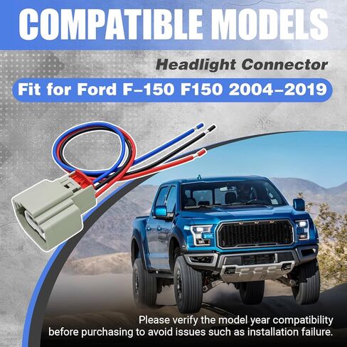 H13 9008 المصباح موصل ضفيرة سلك تسخير استبدال (2 قطعة) لفورد F-150 F150 2004-2019 in Kuwait
