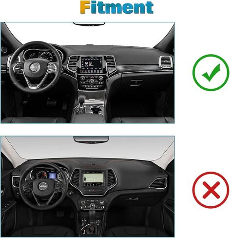 x xotic tech Black Soft Suede Car Dashboard Pre-Cut Cover w/Non-Slip Back Sun Glare Protector Dash Carpet Pad Mat Compatible with Jeep Grand Cherokee 2011-2021 in Saudi Arabia