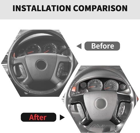 RT-TCZ Carbon Fiber Center Console Dashboard Panel Cover Trim Kit Decoration Interior Accessories for Chevy Avalanche/Suburban/Tahoe 2007-2013,for GMC Yukon/Sierra 2007-2013 in Saudi Arabia