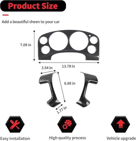 RT-TCZ Carbon Fiber Center Console Dashboard Panel Cover Trim Kit Decoration Interior Accessories for Chevy Avalanche/Suburban/Tahoe 2007-2013,for GMC Yukon/Sierra 2007-2013 in Saudi Arabia
