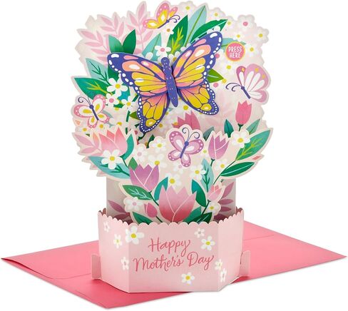 Hallmark Paper Wonder Mothers Day Pop Up Card with Sound and Motion (Butterfly Garden) in Saudi Arabia