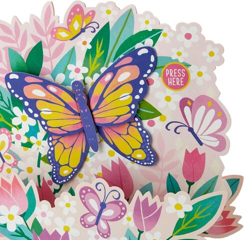 Hallmark Paper Wonder Mothers Day Pop Up Card with Sound and Motion (Butterfly Garden) in Saudi Arabia