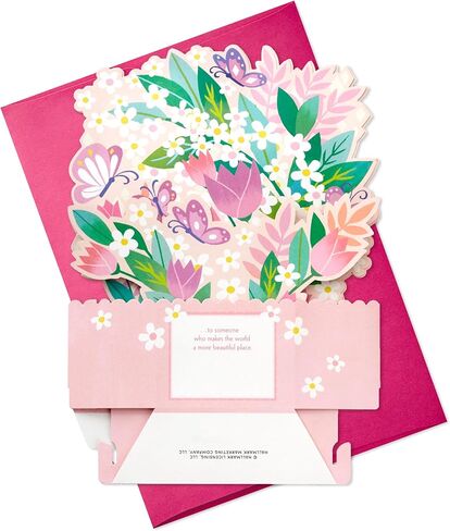 Hallmark Paper Wonder Mothers Day Pop Up Card with Sound and Motion (Butterfly Garden) in Saudi Arabia