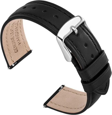Quick Release Watch Bands, Oil Wax Leather, Replacement Strap with Stainless Steel Buckle, Band Width 18mm 20mm 22mm in Kuwait