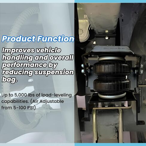 2PCS Air Spring Bags Suspension Kit for 2009-2014 Ford F150 2WD and 4WD Pickups Rear Helper Bag Spring Towing 5000 lbs (7X2525) in Saudi Arabia