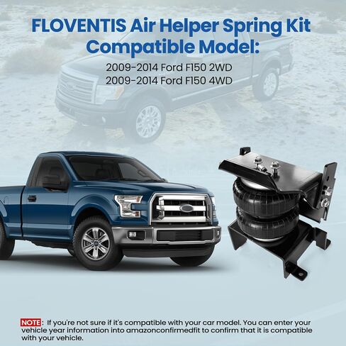 2PCS Air Spring Bags Suspension Kit for 2009-2014 Ford F150 2WD and 4WD Pickups Rear Helper Bag Spring Towing 5000 lbs (7X2525) in Saudi Arabia