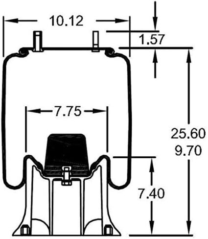 2 pack of TORQUE Air Spring Bag for Watson & Chalin & SAF Holland (Replaces Firestone 9101, W01-358-9101, Watson & Chalin AS-0040, SAF Holland 905-57-008) (2 x TR9101) in Saudi Arabia