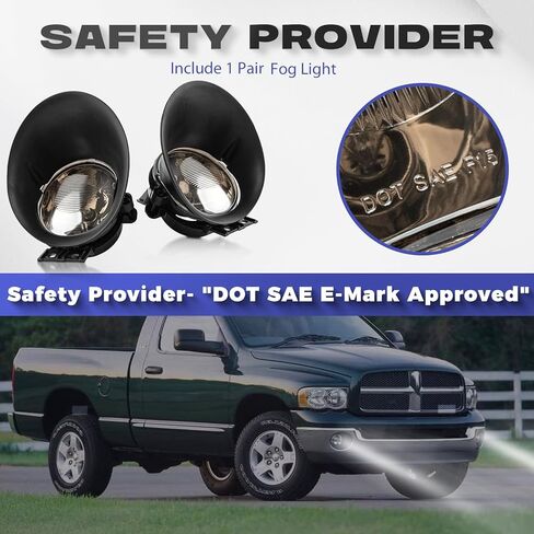 قوة ملحوظة RP، ضوء ضباب لـ 2002-2008 Ram 1500/2003-2009 2500 3500 بيك اب مع زوج مصابيح قيادة مصد عدسة دخان (يسار ويمين) FL7108 in Saudi Arabia