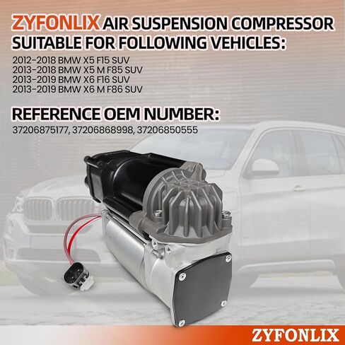 ضاغط تعليق هوائي متوافق مع 2012-2018 X5 F15 SUV، 2013-2018 X5 M F85 SUV، 2013-2019 X6 F16 X6 M F86 SUV0 OEM 37206875177، 37206868998، 37206850555 in Kuwait