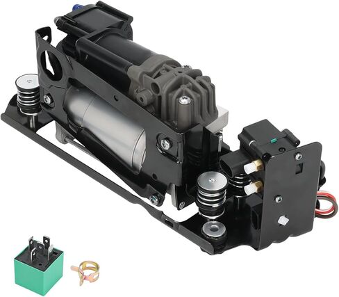 JDMON Air Ride Suspension Compressor Pump with Bracket/Valve Block/Relay Compatible with BMW F01 F02 F04 F11 5 7 Series 535i GT 740i 750Li 760Li Alpina B7 Replace 37206784137 37206789165 37206789450 in Saudi Arabia