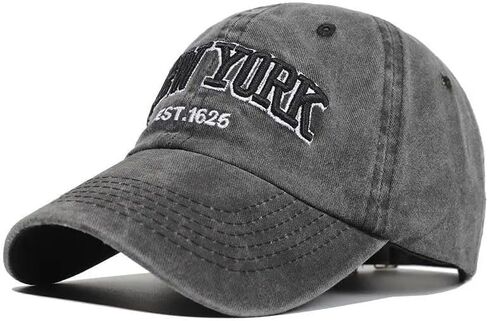 New York Embroidered Baseball Cap - Distressed Washed Dad Hat in Saudi Arabia
