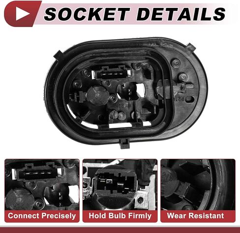 Left Tail Light Socket Wiring for Volkswagen Tiguan 5N Halogen Lamp Vehicles 2008-2012 No.5ND945257 Lamp Bulb Pigtail Connector Harness W/Pre-Wired Plug in Saudi Arabia