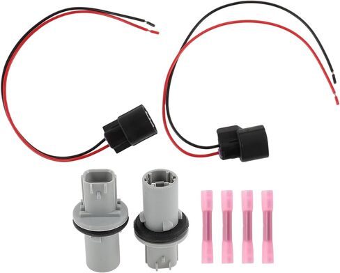 Motoforti 2 Set Headlight Socket Wiring for Honda Accord No.33305S5A003 Lamp Bulb Pigtail Connector Harness with Wire-To-Wire Connectorx2 Heat Shrink Terminalx4 in Saudi Arabia