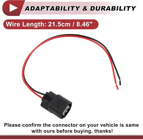 Motoforti 2 Set Headlight Socket Wiring for Honda Accord No.33305S5A003 Lamp Bulb Pigtail Connector Harness with Wire-To-Wire Connectorx2 Heat Shrink Terminalx4 in Saudi Arabia