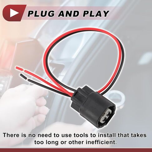 Motoforti 2 Set Headlight Socket Wiring for Honda Accord No.33305S5A003 Lamp Bulb Pigtail Connector Harness with Wire-To-Wire Connectorx2 Heat Shrink Terminalx4 in Saudi Arabia
