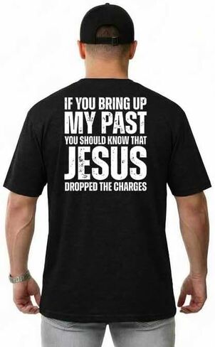 Men's Funny Shirts Classic Fit Jesus Christian Shirts Short Sleeve Gift Tshirts Casual Crewneck Short Sleeve Summer Tops in Saudi Arabia