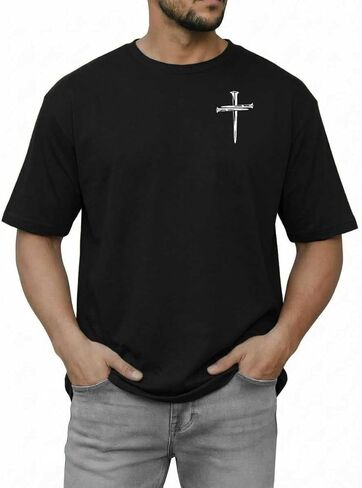Men's Funny Shirts Classic Fit Jesus Christian Shirts Short Sleeve Gift Tshirts Casual Crewneck Short Sleeve Summer Tops in Saudi Arabia