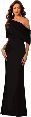 Mermaid Satin Mother of The Bride Dresses for Women Elegant One Shoulder Ruffle Long Formal Evening Gown in Kuwait