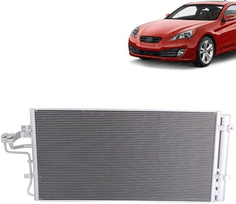 Front AC Condenser Compatible with Hyundai Genesis Coupe 2010-2012 | DIRECT REPLACEMENT | Aluminum Core | 976062M000 | HY3030147 in Saudi Arabia