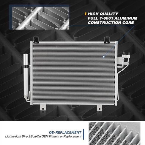 مكثف مكيف هواء من الألومنيوم على طراز المصنع DPI 30060 من Auto Dynasty متوافق مع Mazda CX-9 2016-2023 in Saudi Arabia