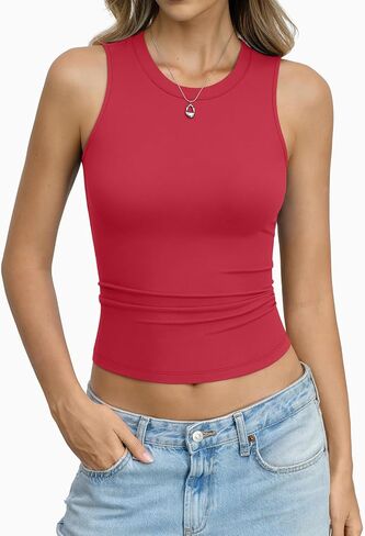 Womens High Neck Tank Tops Sleeveless Slim Fitted Shirts Summer Going Out Outfits Clothes 2026 in Kuwait