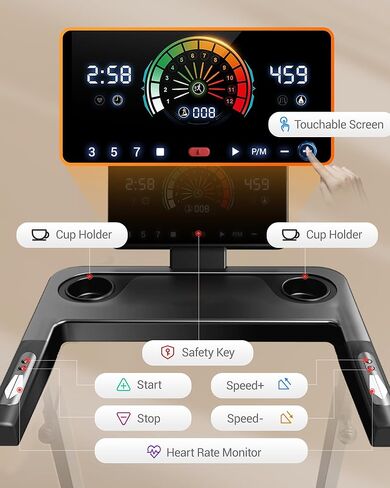 CURSOR FITNESS Walking Pad Treadmill with Incline, Under Desk Treadmill with Triple Shock-Absorbing System, 2.5HP Quiet Brushless, Portable Walking Treadmill with Remote Control in Kuwait