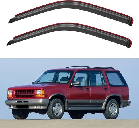 واقيات النوافذ واقيات المطر لـ 2000 2001 2002 2003 2004 Nissan Frontier Crew Cab، فتحة تهوية النافذة الخارجية، حاجبات الرياح لأقنعة الظلال لـ 00 01 02 03 04 Frontier in Kuwait