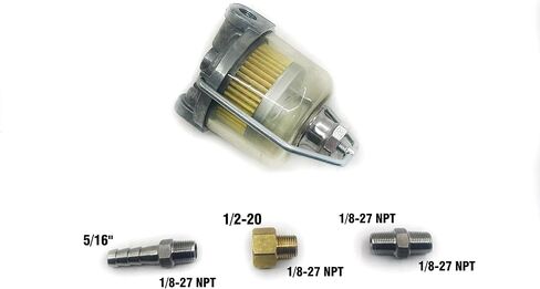 41-9360 transparent bowl fuel filter 41-9360 For 1950s–1960s GM Car & truck for early Rochester 1-barrel or 2-barrel carburetors in Saudi Arabia