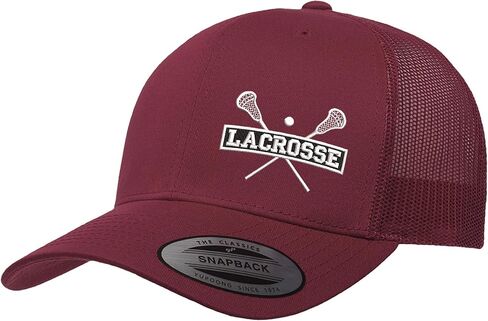 Embroidered Lacrosse Trucker Hat – Adjustable Mesh Back Snapback Cap for Men & Women, Breathable Baseball Cap in Saudi Arabia