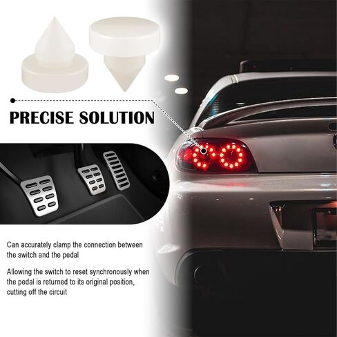 5PCS Rubber Brake Pedal Stop Pad,OEM#46505-SA5-000 Brake Switch Stopper Replacement,Professional Brakes Light Switch Stopper Car Accessories Compatible with Acura Honda in Saudi Arabia