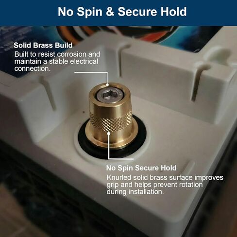 طقم مهايئ طرفي للبطارية النحاسية القصيرة 580، خيط M6، أعمدة قصيرة للسيارات SAE، تتضمن براغي وغسالات مزدوجة الطول in Kuwait