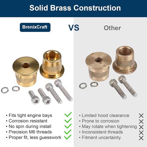 طقم مهايئ طرفي للبطارية النحاسية القصيرة 580، خيط M6، أعمدة قصيرة للسيارات SAE، تتضمن براغي وغسالات مزدوجة الطول in Kuwait