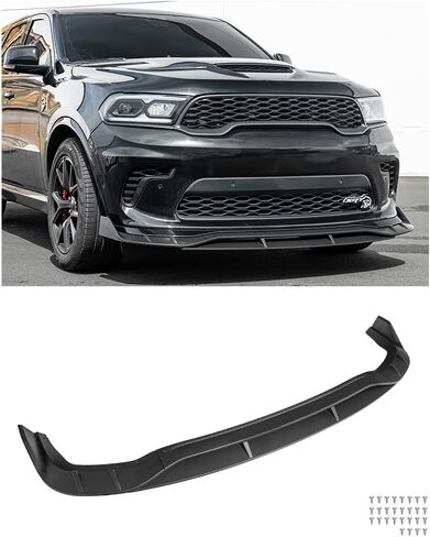 Replacement for 2021-Present Dodge Durango SRT Hellcat Models | SRT Track Performance Style ABS Plastic - Matte Black 4Pcs Front Bumper Lower Lip Splitter in Saudi Arabia