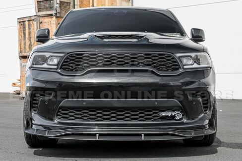 Replacement for 2021-Present Dodge Durango SRT Hellcat Models | SRT Track Performance Style ABS Plastic - Matte Black 4Pcs Front Bumper Lower Lip Splitter in Saudi Arabia