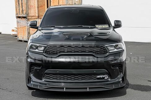 Replacement for 2021-Present Dodge Durango SRT Hellcat Models | SRT Track Performance Style ABS Plastic - Matte Black 4Pcs Front Bumper Lower Lip Splitter in Saudi Arabia