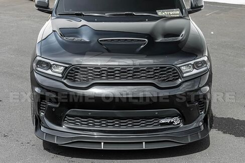 Replacement for 2021-Present Dodge Durango SRT Hellcat Models | SRT Track Performance Style ABS Plastic - Matte Black 4Pcs Front Bumper Lower Lip Splitter in Saudi Arabia