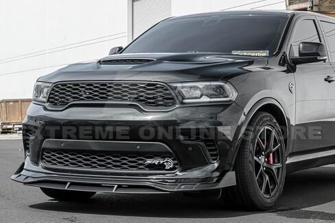 Replacement for 2021-Present Dodge Durango SRT Hellcat Models | SRT Track Performance Style ABS Plastic - Matte Black 4Pcs Front Bumper Lower Lip Splitter in Saudi Arabia