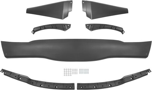 KUAFU Front Bumper Valance&Brackets Compatible with 2018 & Newer Freightliner Cascadia, Bumper Air Flow Deflectors+Air Dam Bumper Carrier Replacement for 21-28988-000; 21-28988-001; 21-28991-000 in Saudi Arabia
