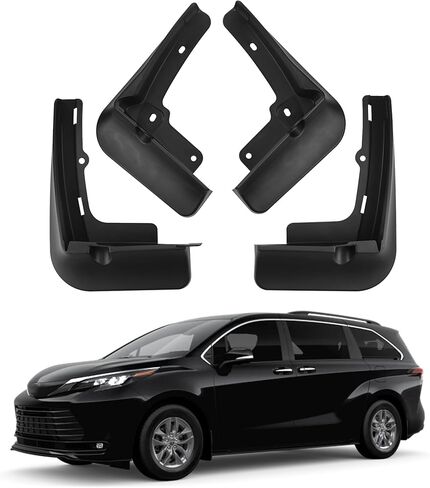 اللوحات الطينية المتوافقة مع ملحقات 2021 2022 2023 2024 2025 Toyota Sienna/Granvia لجميع أحوال الطقس، واقيات الطين، حماية من الرواسب، لا حاجة لحفر الثقوب in Kuwait