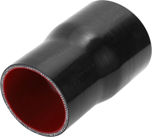 ACROPIX ID 3 to 3.5 Inch Silicone Reducer Straight Coupler Hose 152mm 6" Length 5mm Thickness Universal 4-Ply Reinforced Intercooler Intake Piping Tube Black 76mm-89mm in Kuwait