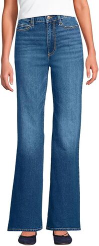 Lands' End Women's Soft Denim High Rise Classic Flare Jeans in Saudi Arabia